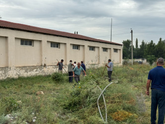 Laçınlı məcburi köçkünlər tərəfindən  Ağcabədi rayonunun Taxtakörpü qəsəbəsi ərazisində iməcilik keçirildi