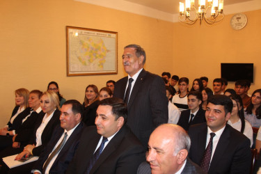 Laçın rayonu üzrə yüksək balla ali təhsil müəssisələrinə qəbul olan tələbələrlə görüş keçirilmişdir.