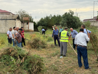 Laçınlı məcburi köçkünlər tərəfindən  Ağcabədi rayonunun Taxtakörpü qəsəbəsi ərazisində iməcilik keçirildi