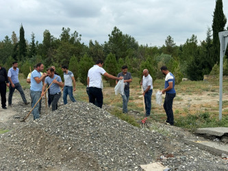 Laçınlı məcburi köçkünlər tərəfindən  Ağcabədi rayonunun Taxtakörpü qəsəbəsi ərazisində iməcilik keçirildi