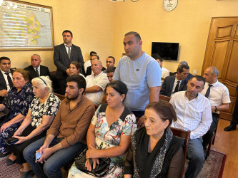 Laçın Rayon İcra Hakimiyyətinin başçısı Aqil Nəzərlinin növbəti görüşü-səyyar qəbulu Nərimanov rayonunda keçirildi. 02.09.2026