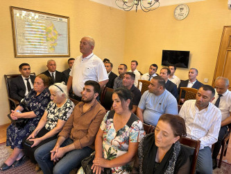 Laçın Rayon İcra Hakimiyyətinin başçısı Aqil Nəzərlinin növbəti görüşü-səyyar qəbulu Nərimanov rayonunda keçirildi. 02.09.2026
