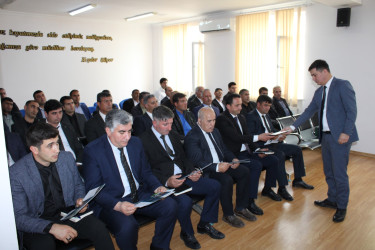 Laçın rayonunda heyvanların identifikasiyası və qeydiyyatı sisteminin formalaşdırılması barədə tədbir keçirilmişdir.