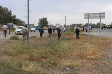 Laçınlı məcburi köçkünlər tərəfindən Ağcabədi rayonunun Taxta Körpü qəsəbəsi ərazisində iməcilik keçirildi. 26.09.2024